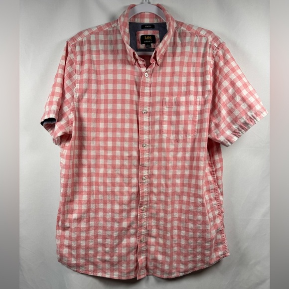Lee Men's Pink Checkered Shirt L - Picture 1 of 6
